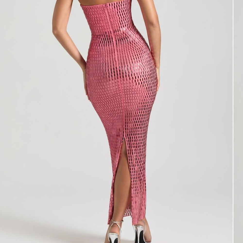 Oh Polly Amaya Dress in Watermelon Pink - Picture 5 of 8